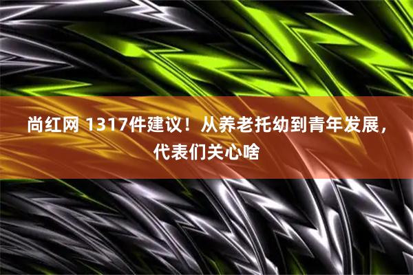 尚红网 1317件建议！从养老托幼到青年发展，代表们关心啥
