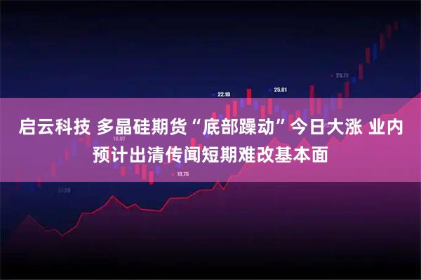 启云科技 多晶硅期货“底部躁动”今日大涨 业内预计出清传闻短期难改基本面